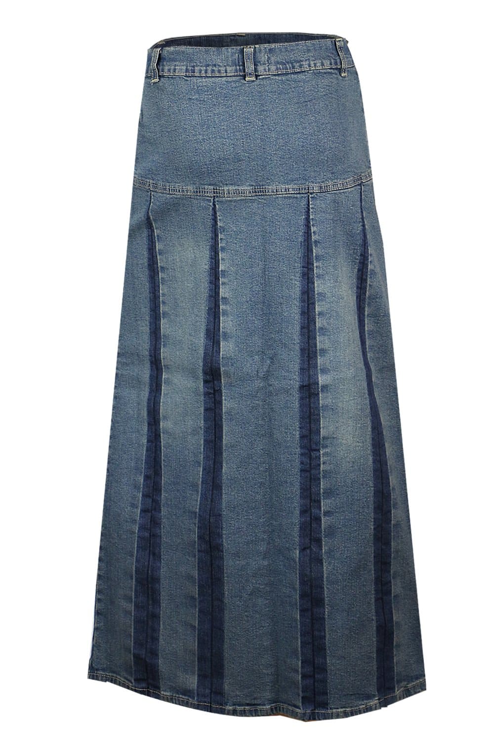 Long Blue Denim A-Line Maxi Skirt for Women | Clove Jeans