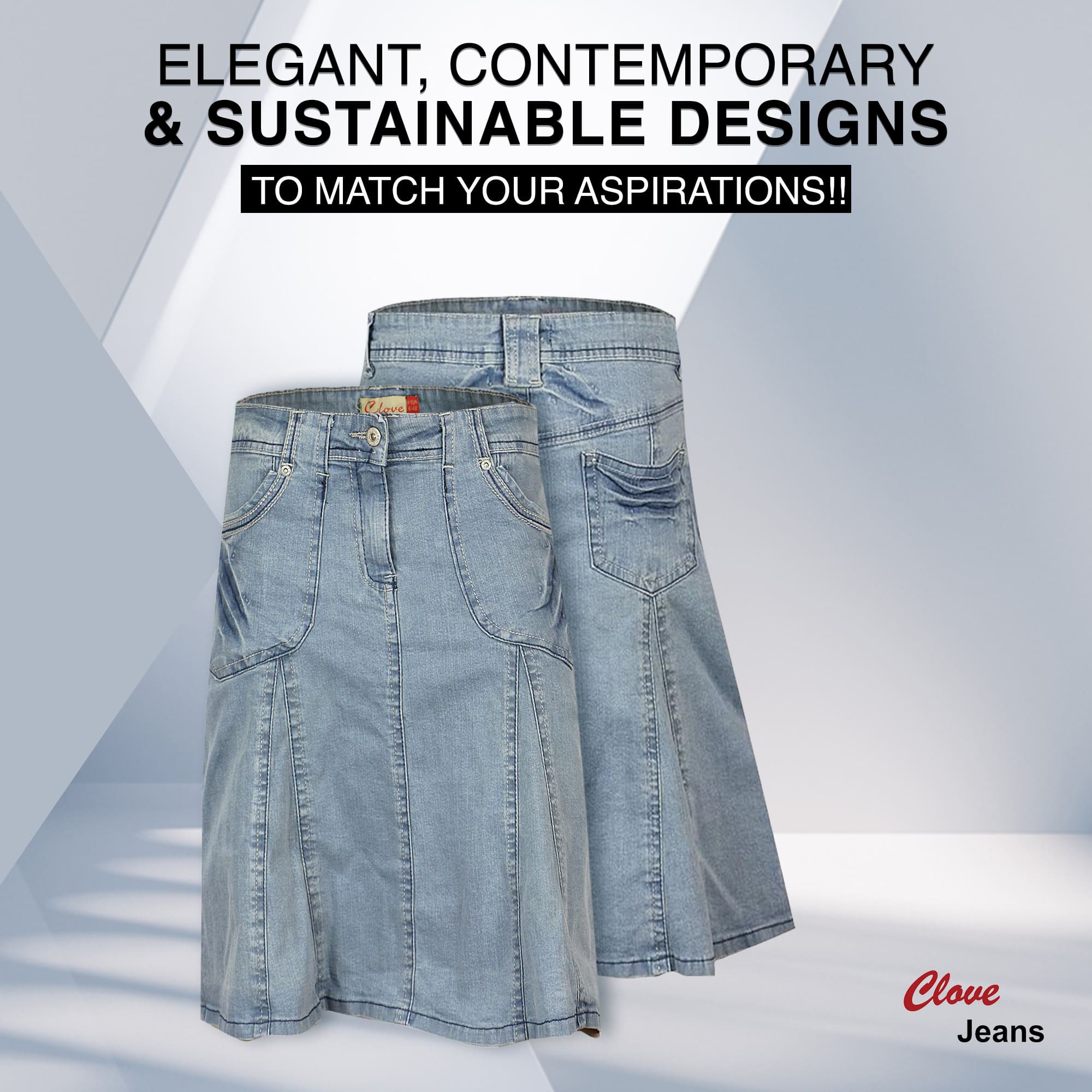 Mini Skirts & Denim Skirts for Plus Size Women | Clove Jeans