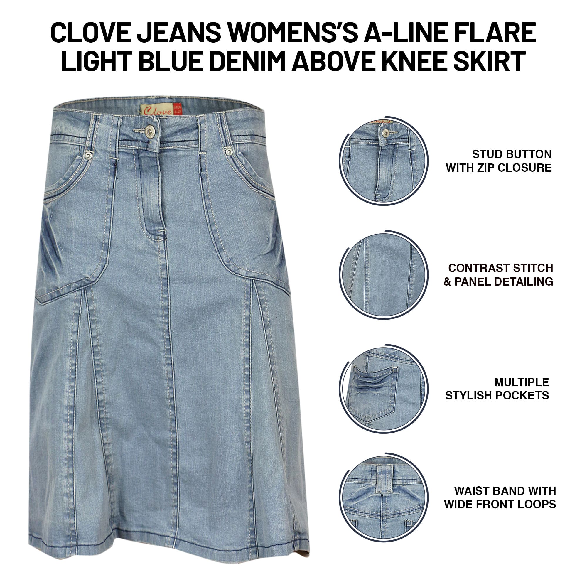 Mini Skirts & Denim Skirts for Plus Size Women | Clove Jeans