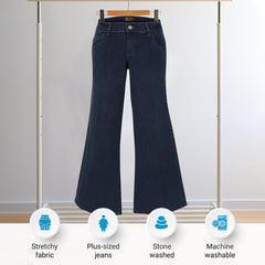 Plus Size Bell Bottom Jeans - Flared Light Blue | Clove Jeans