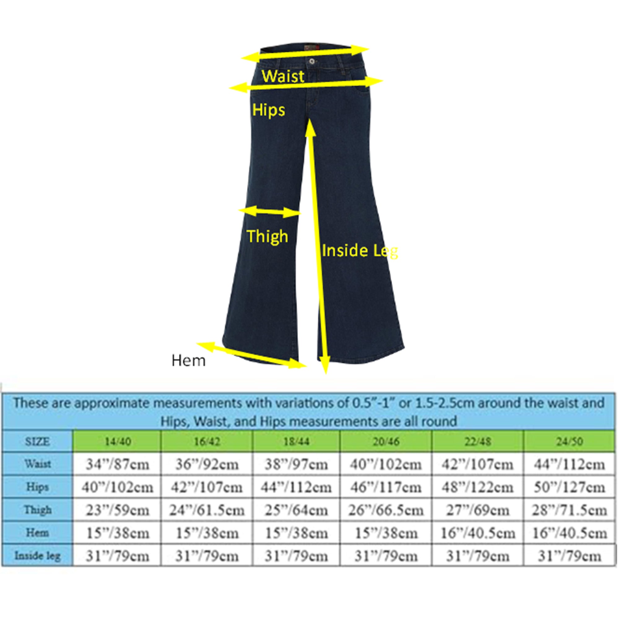 Plus Size Bell Bottom Jeans - Flared Light Blue | Clove Jeans