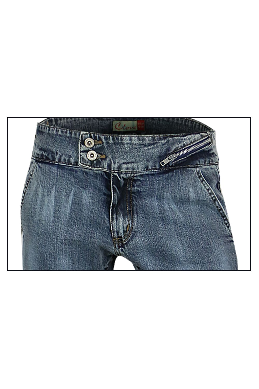 Plus Size Blue Boot Cut Low Rise Jeans | Clove Jeans