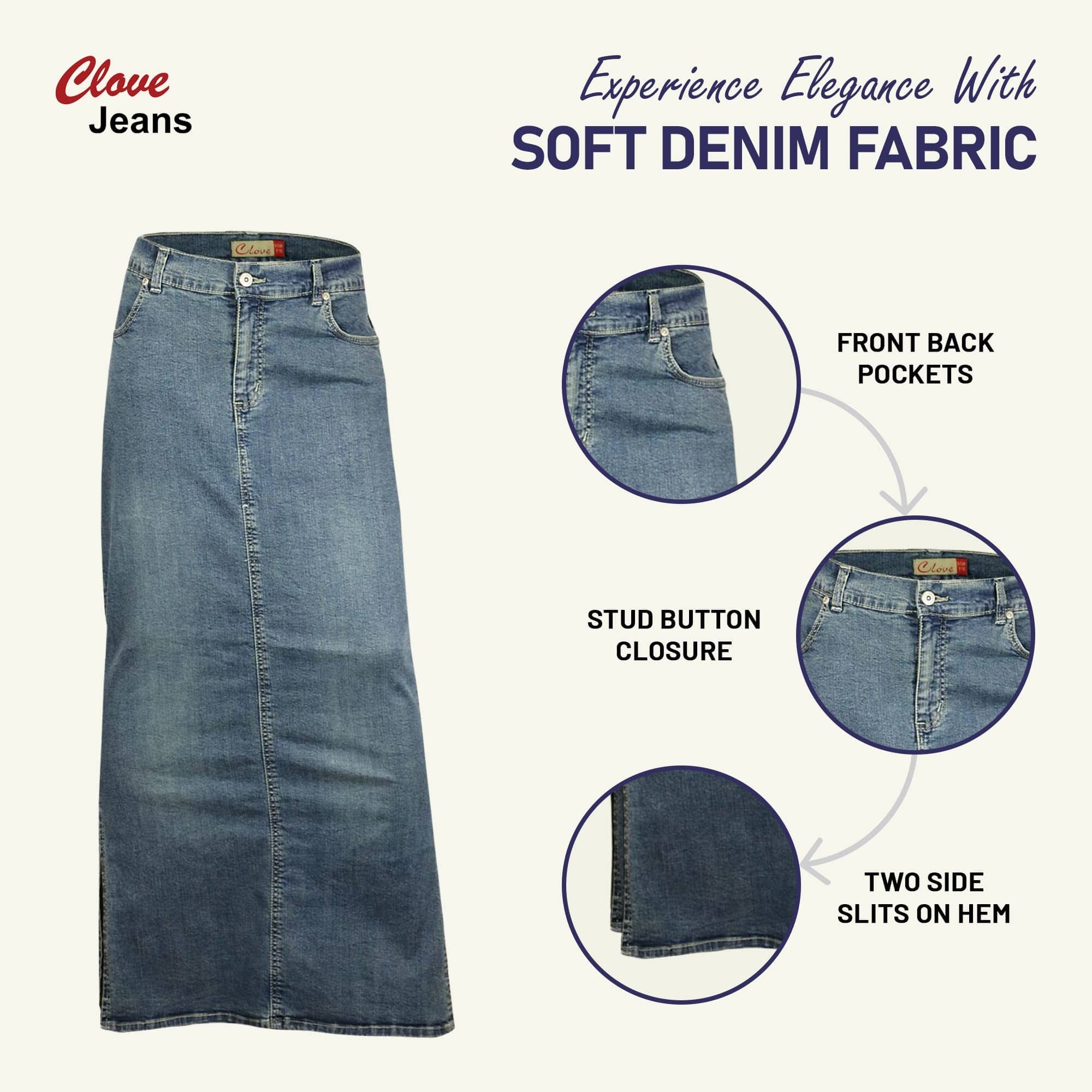 Plus Size Denim & Maxi Skirts for Women 10-26 | Clove Jeans