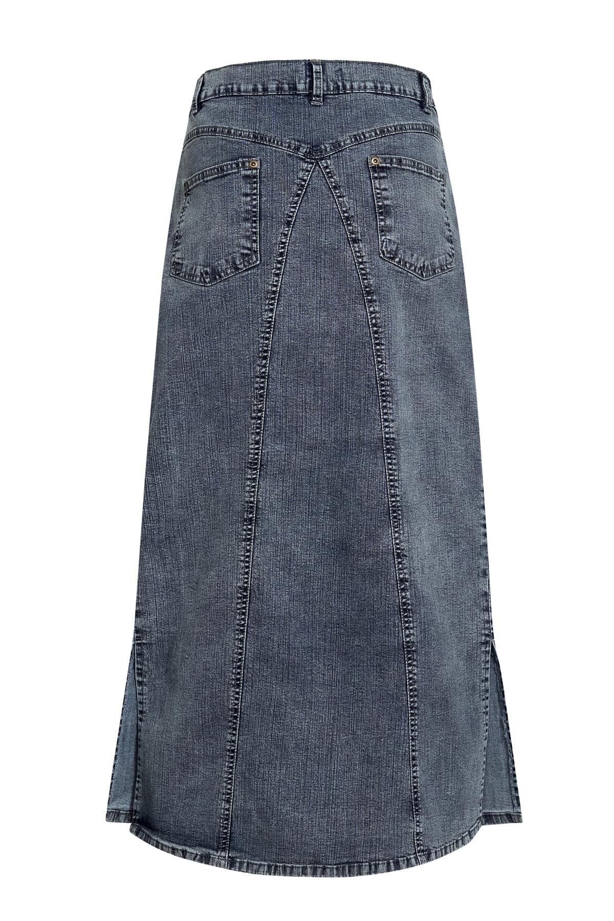 Plus Size Long Denim Maxi Pencil Skirt for Women | Clove Jeans