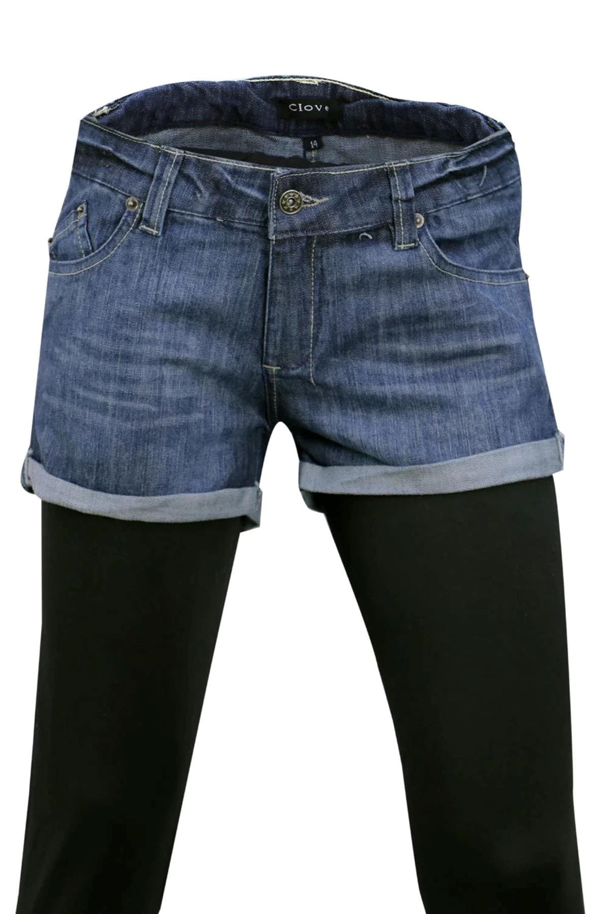 Plus Size Soft Wash Stretch Denim Shorts for Women | Clove Jeans