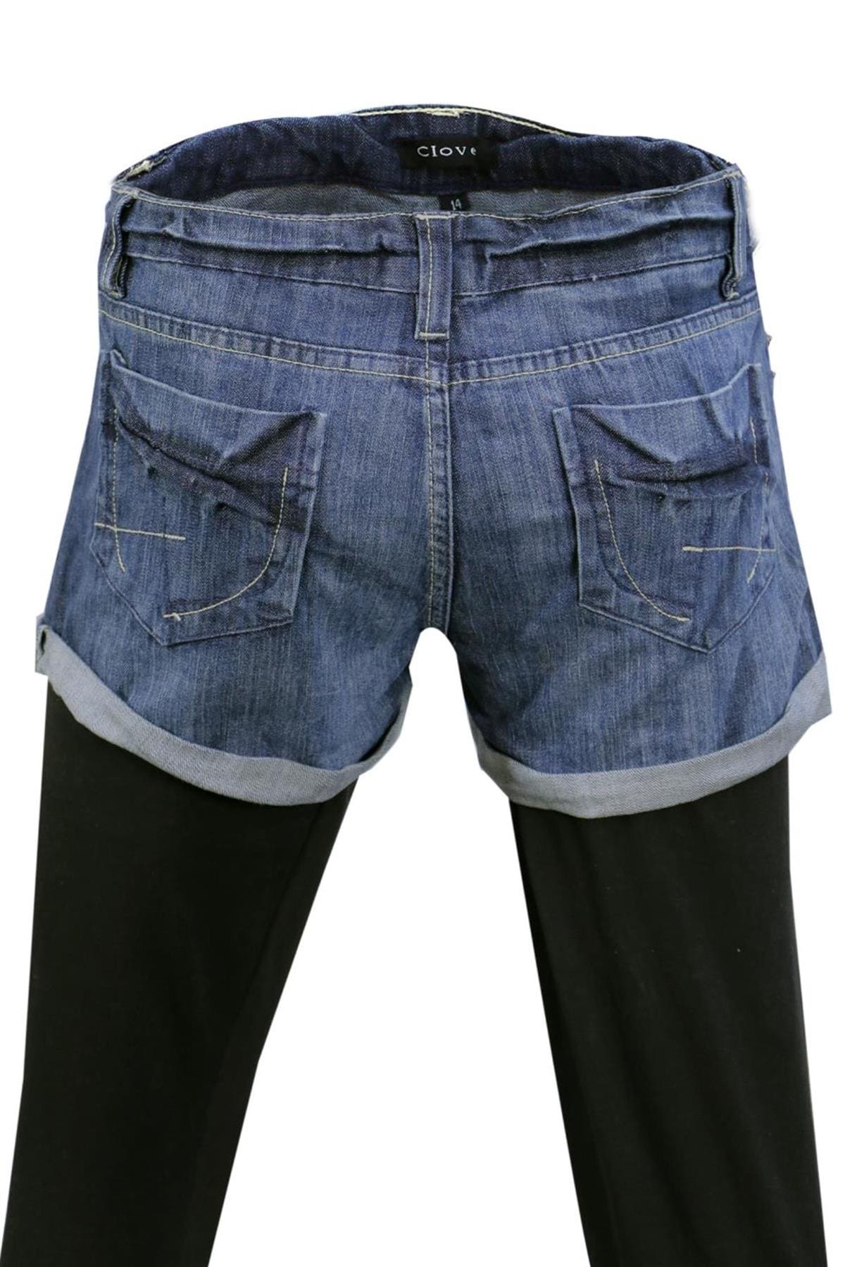 Plus Size Soft Wash Stretch Denim Shorts for Women | Clove Jeans