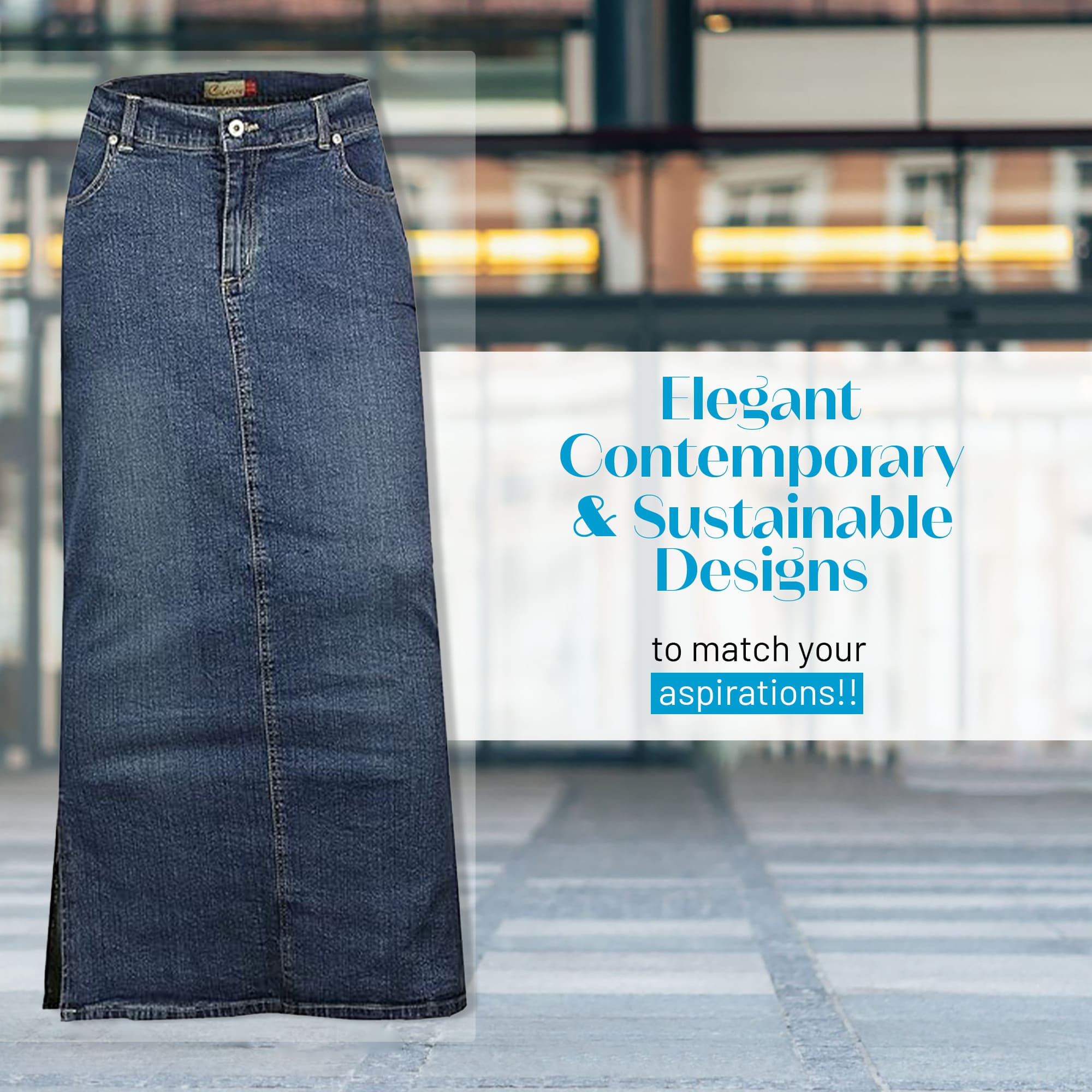 Plus Size Denim Skirts 14- 24, Ankle-Length Maxi | Clove Jeans