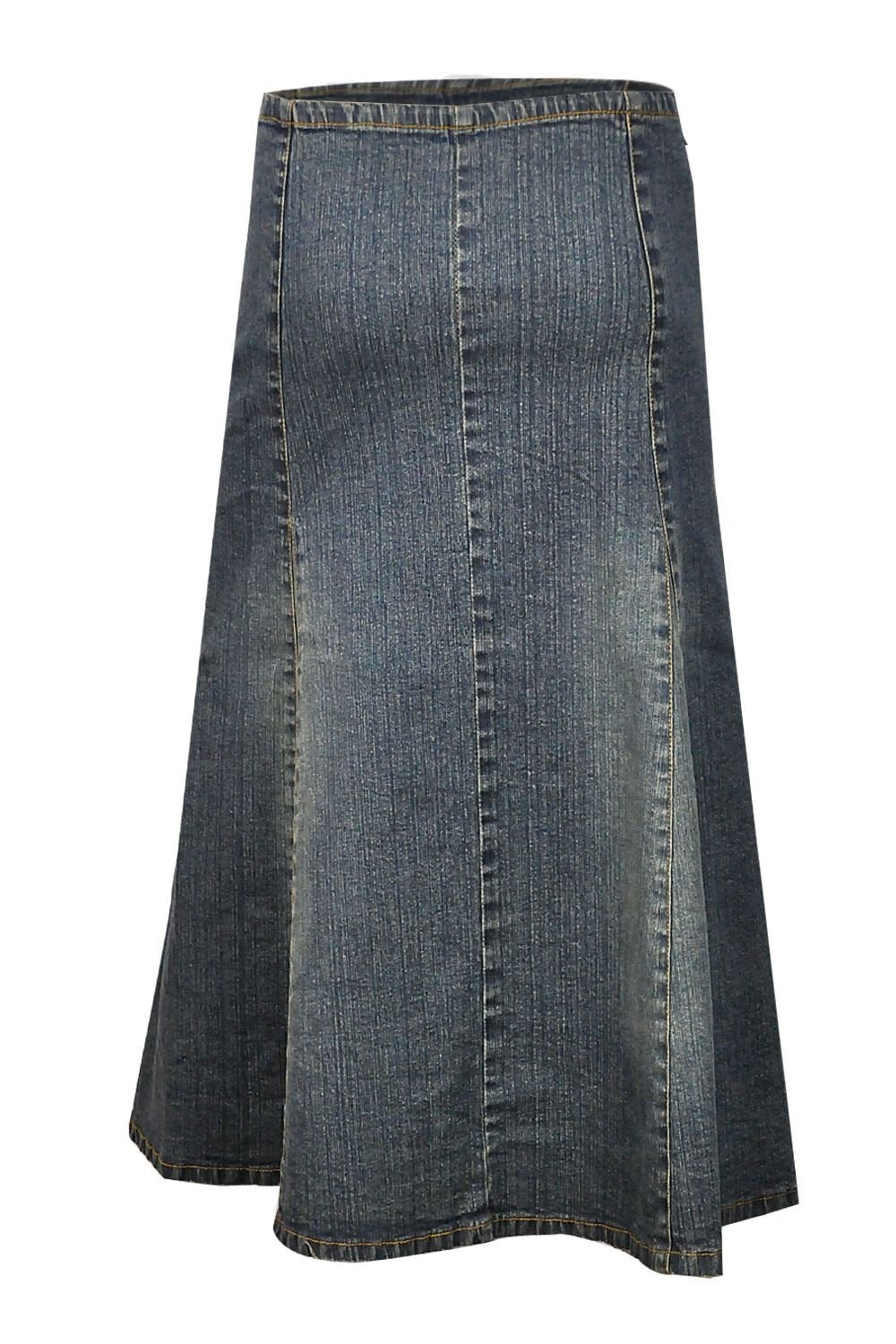 Shop A-Line Denim Midi Skirt UK | Knee Length 12-24 | Clove Jeans