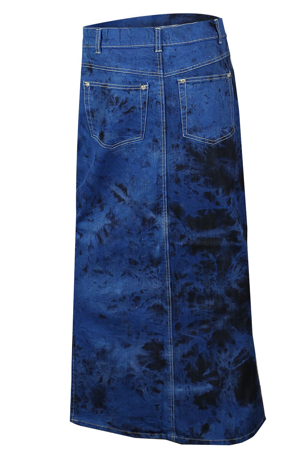 Tie-Dye Stretch Denim Long Pencil Skirt Plus Size | Clove Jeans