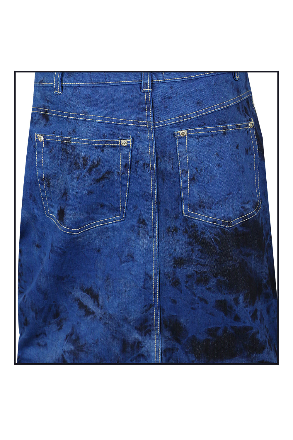 Tie-Dye Stretch Denim Long Pencil Skirt Plus Size | Clove Jeans