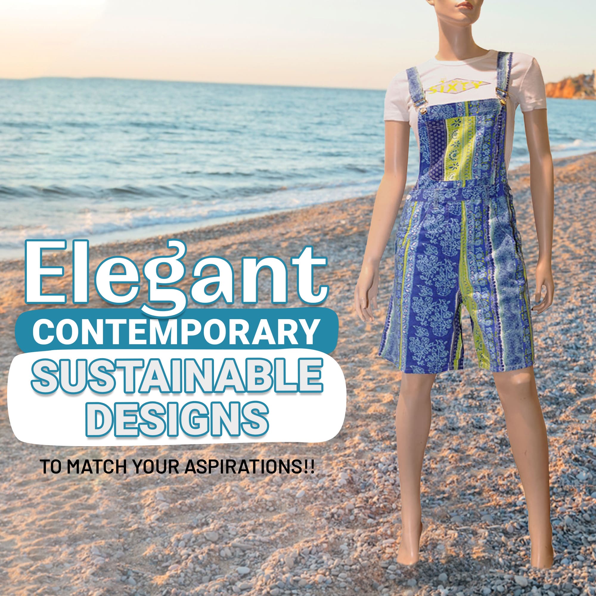 Women's 100% Cotton Dungarees | Leafy Print 10-18 | Clove Jeans