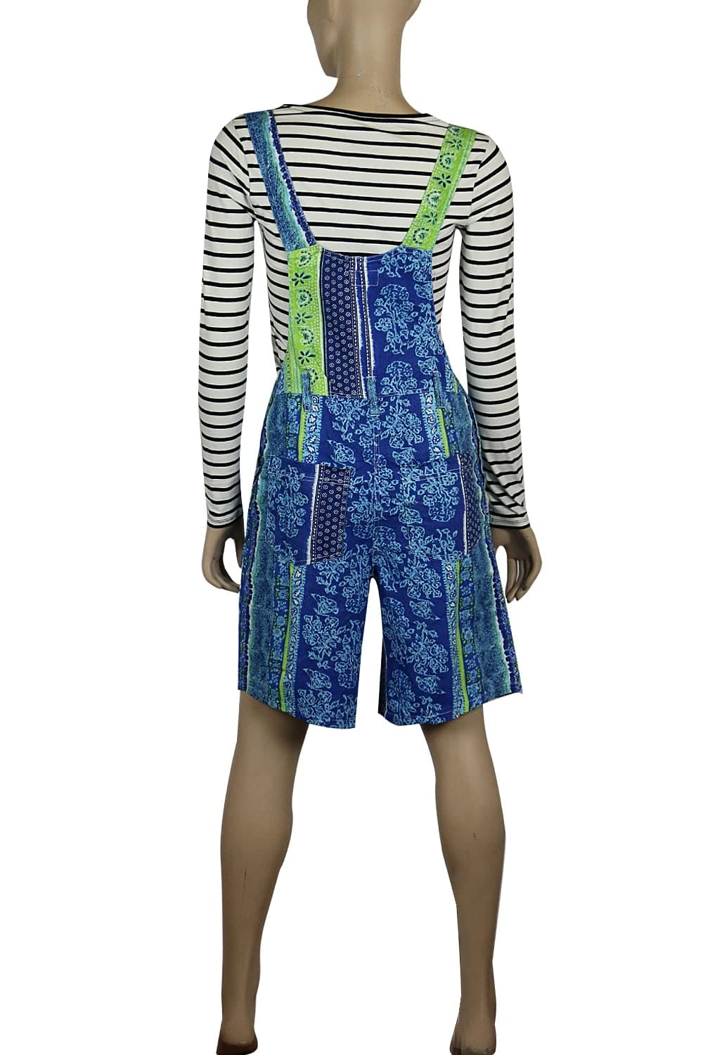 Women's 100% Cotton Dungarees | Leafy Print 10-18 | Clove Jeans