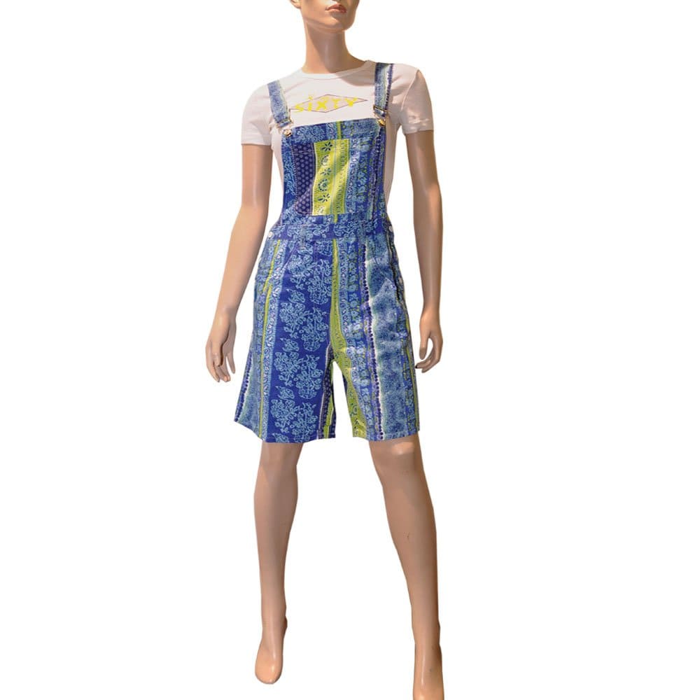 Women's 100% Cotton Dungarees | Leafy Print 10-18 | Clove Jeans