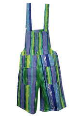 Women’s 100% Cotton Short Dungarees, Striped 10-18 | Clove Jeans