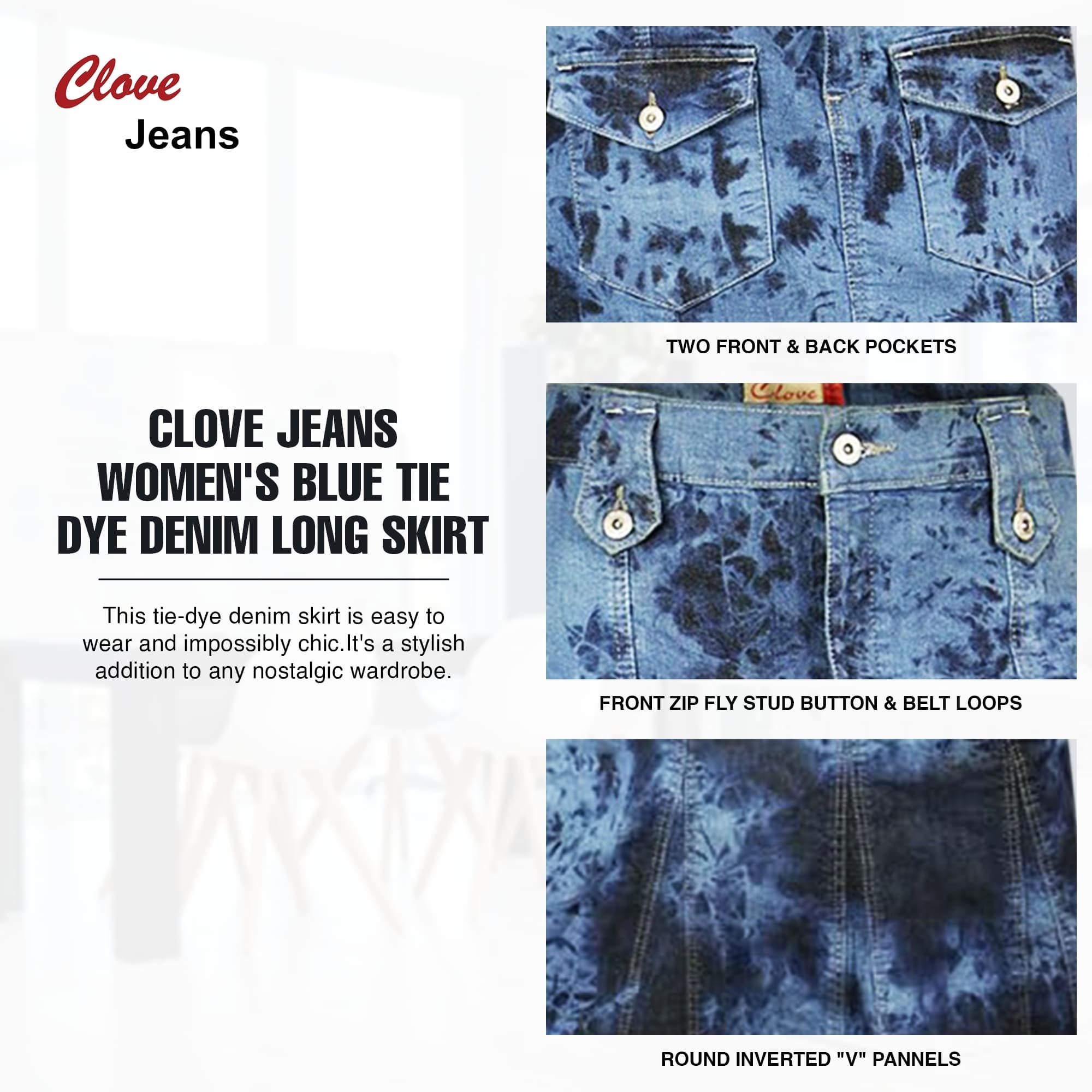 Women’s A-Line Denim Maxi & Pencil Skirt 10–24 | Clove Jeans