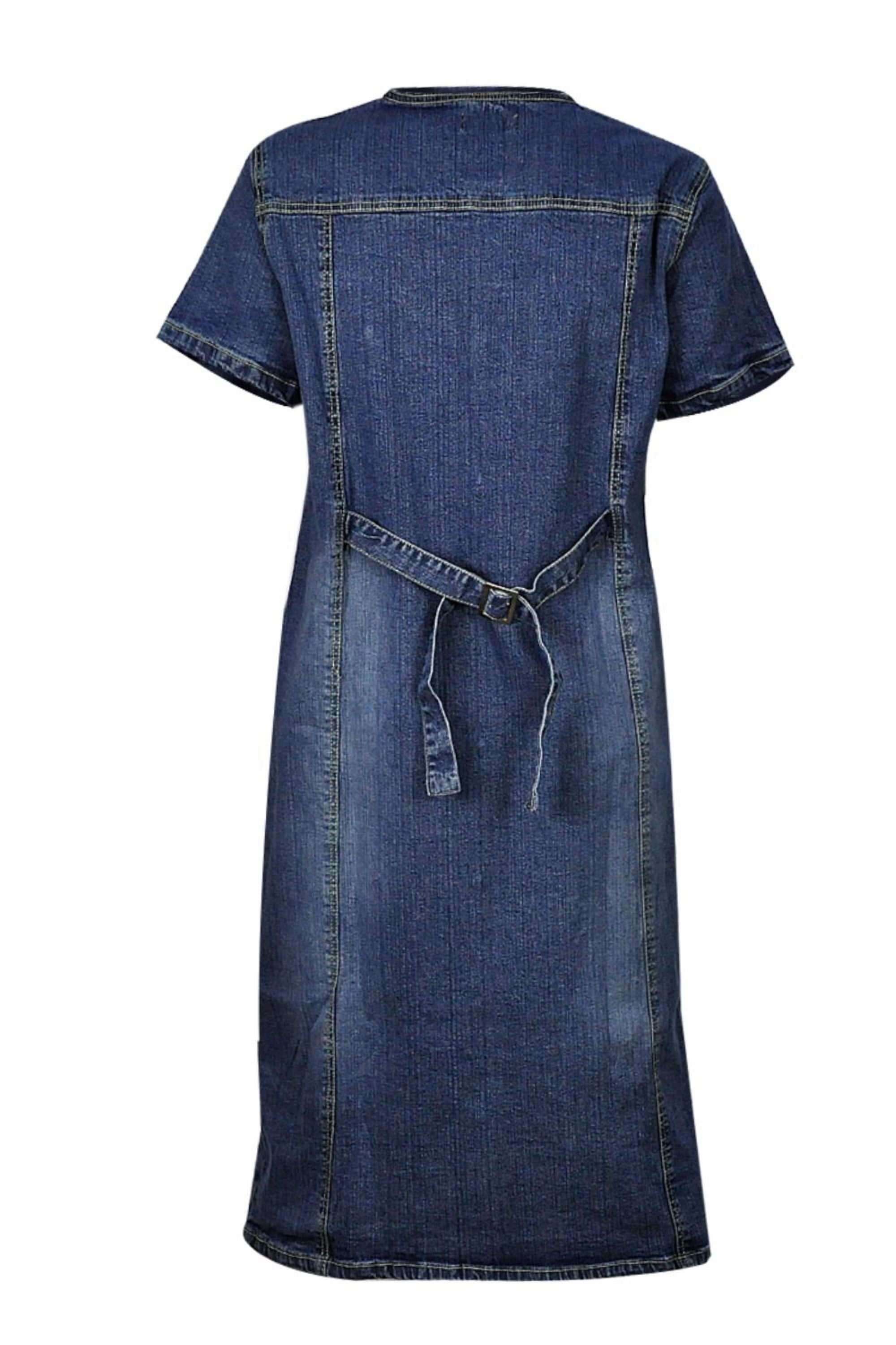Women's A-Line Denim Midi Dress Plus Size UK 10-24 | Clove Jeans