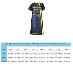 Women's A-Line Denim Midi Dress Plus Size UK 10-24 | Clove Jeans