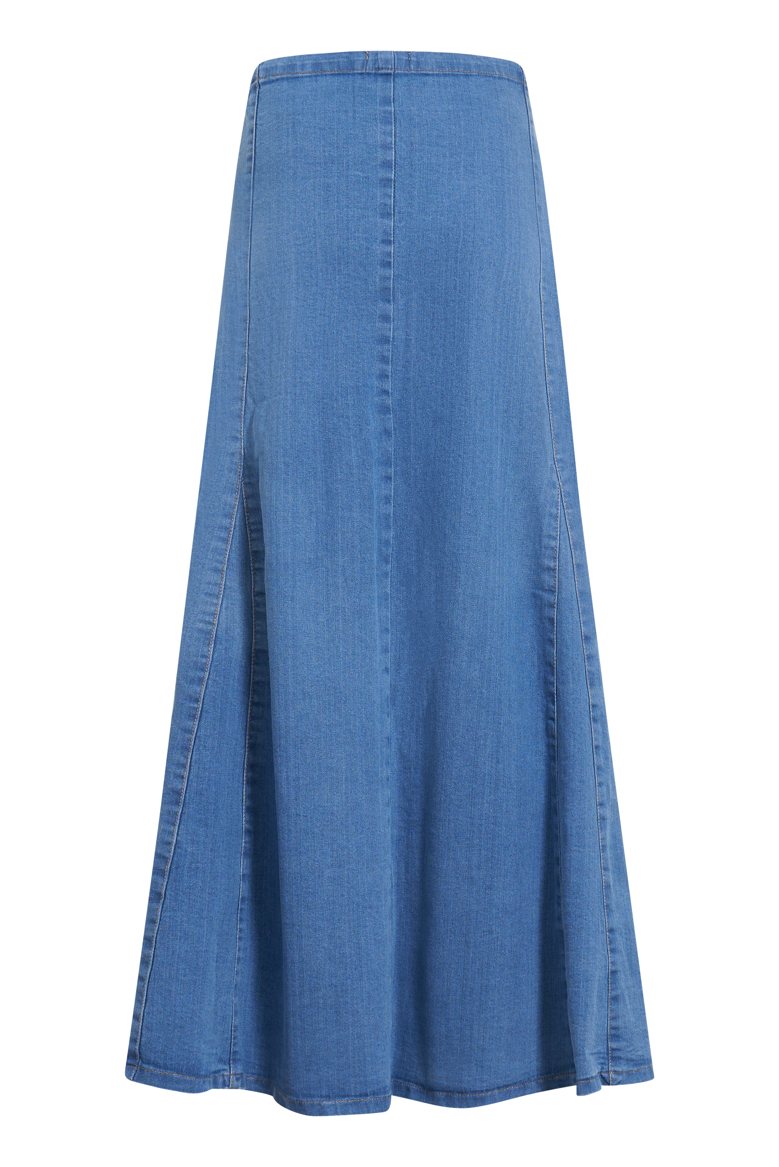 Women's A-Line Skirt Ice Blue Denim Long Maxi Skirts Plus | Clove Jeans