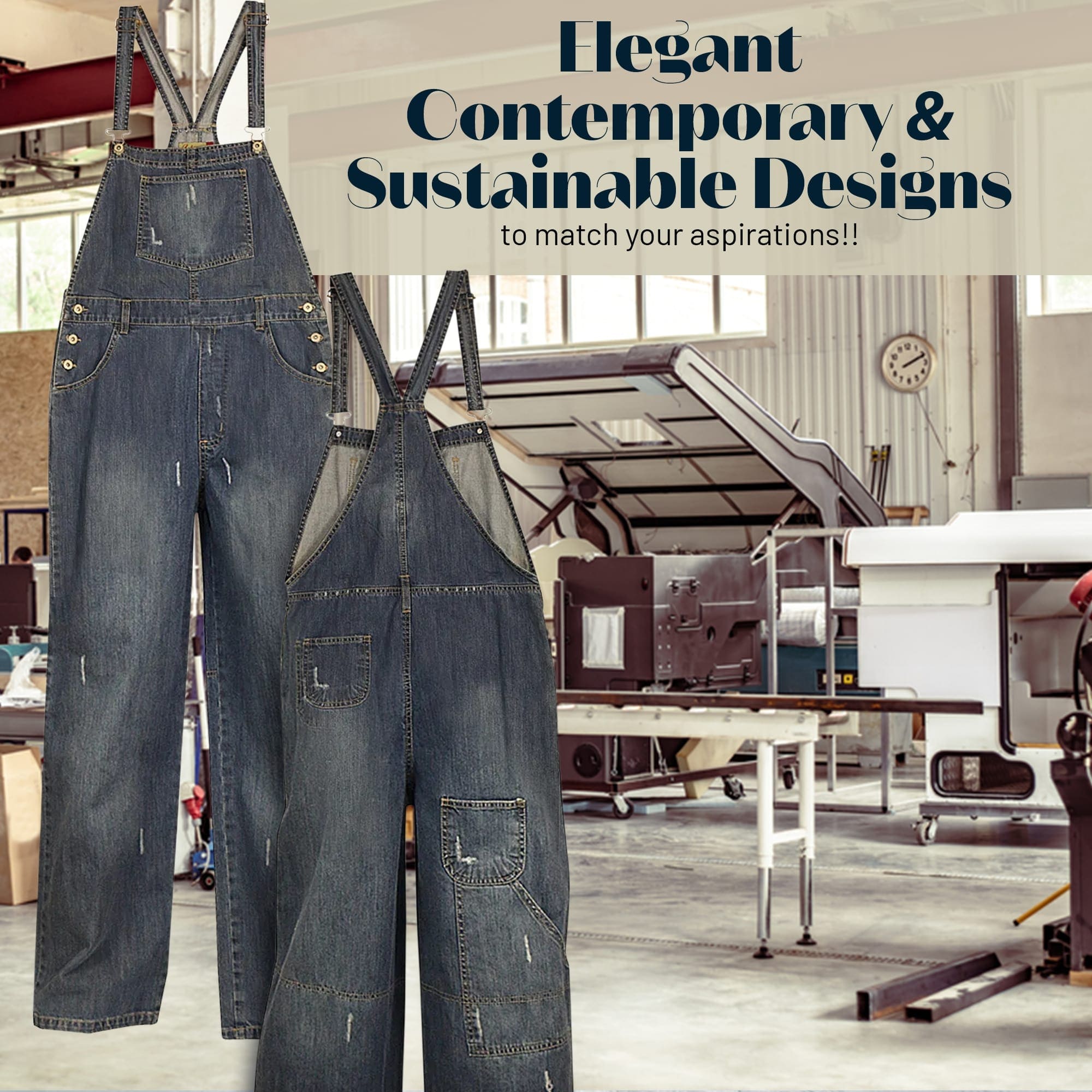 Women’s Baggy Wide-Leg Blue Denim Dungarees 8–22 | Clove Jeans