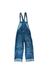 Women’s Blue Denim Dungarees - Capri Straight Leg | Clove Jeans