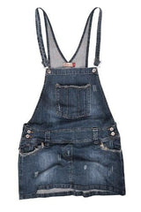 Women’s Blue Denim - Short Dungarees Skirt 8-22 | Clove Jeans