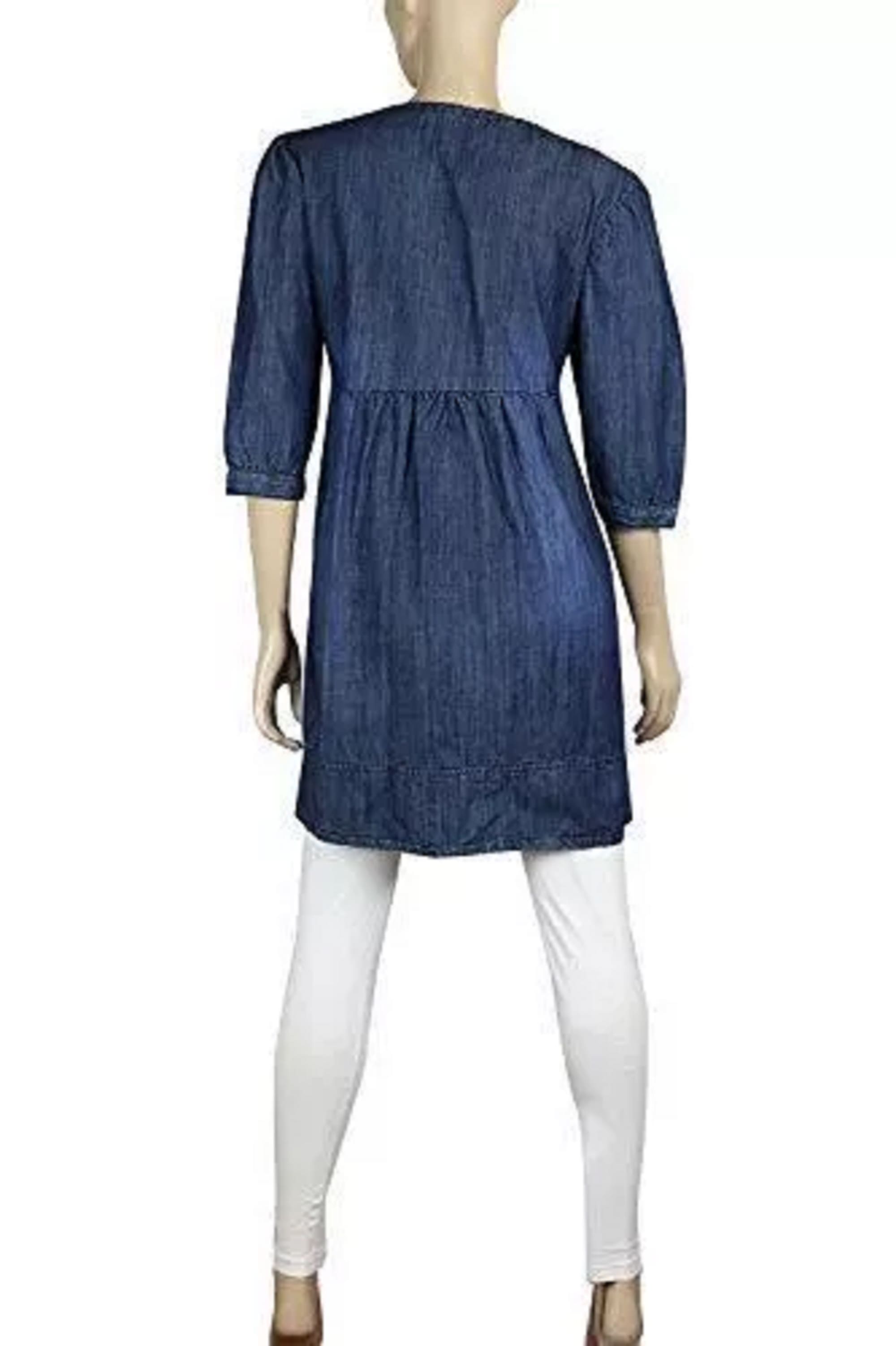 Women's Denim A-Line Midi Dress Below Knee - 10-26 | Clove Jeans