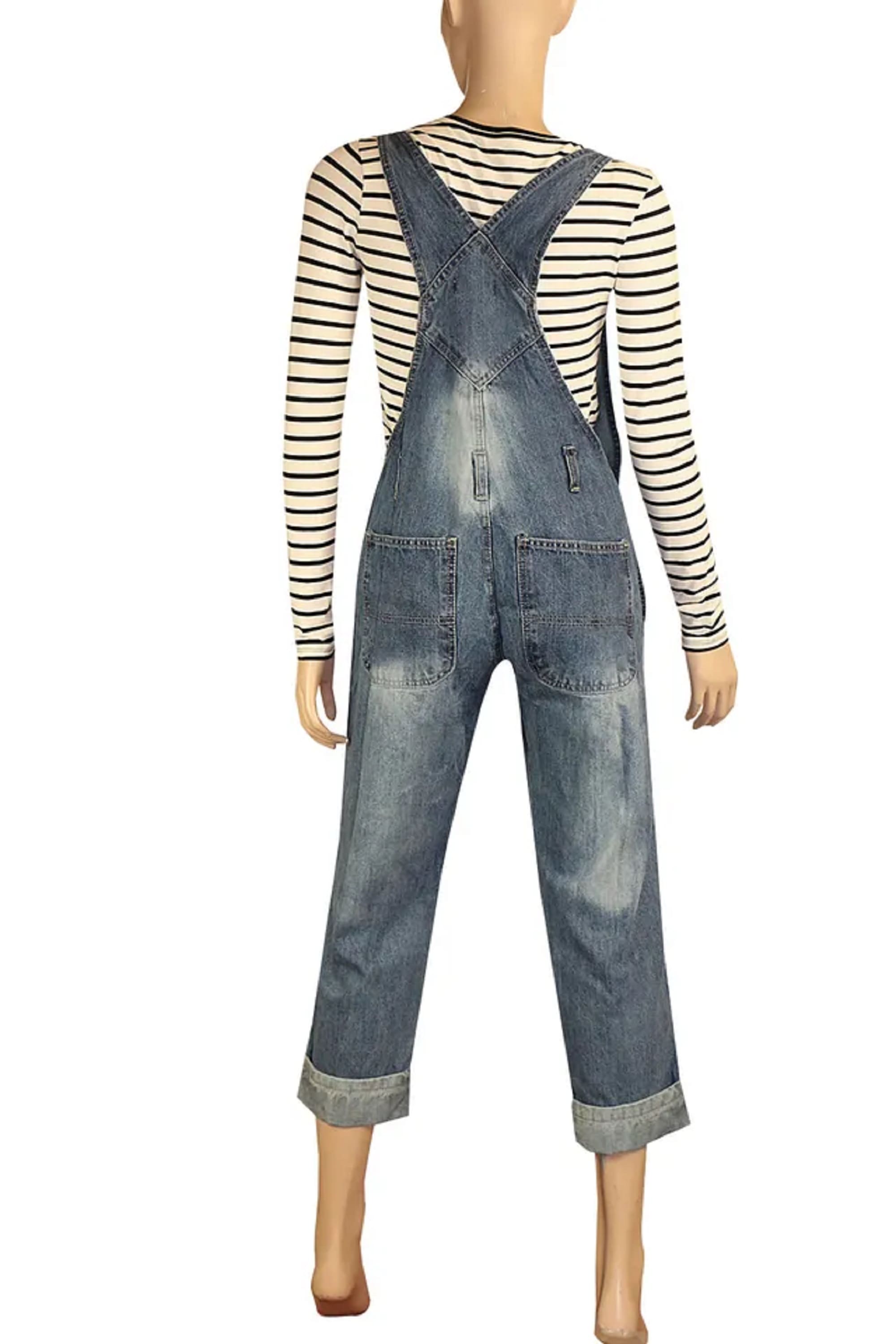 Women’s Dungarees Straight Leg Capri, Plus 8 to 22 | Clove Jeans