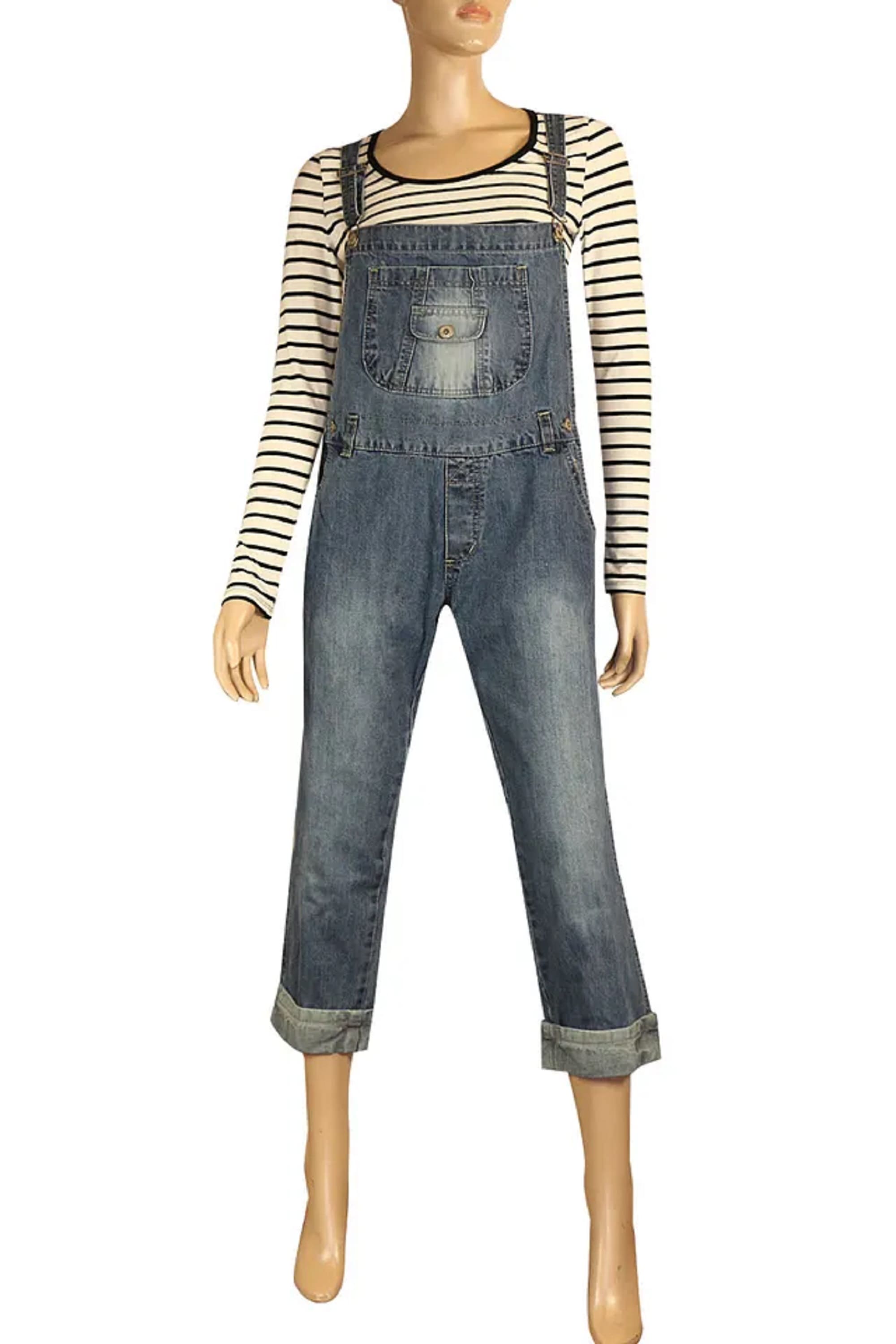 Women’s Dungarees Straight Leg Capri, Plus 8 to 22 | Clove Jeans