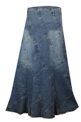 Women’s Long Denim Maxi Skirt Plus Sizes 14-24 | Clove Jeans