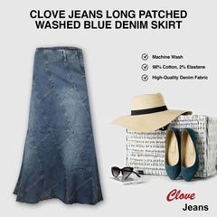 Women’s Long Denim Maxi Skirt Plus Sizes 14-24 | Clove Jeans