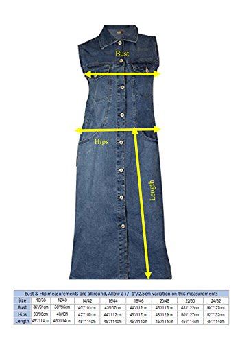 Women's Plus Size A-Line Blue Denim Midi Dress, UK | Clove Jeans