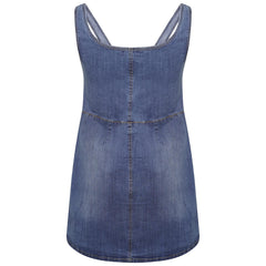 Women's Plus Size Denim Pinafore Skater Dress 14-24 | Clove Jeans