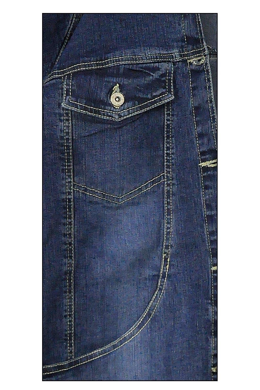 Women's Stretch Blue Denim A-Line Midi Dress | Clove Jeans