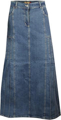 Women’s Stretch Denim A-Line Maxi Skirt, Plus Sizes | Clove Jeans